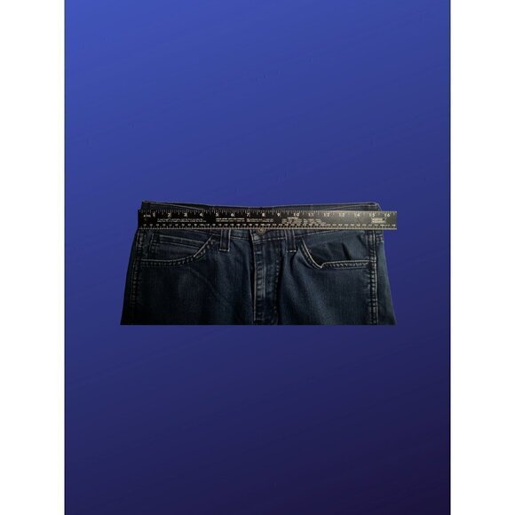 Levi's 513 Modified/Shortened/Cuffed Jeans, marked 31 x 32, Blue, EUC - Picture 5 of 10